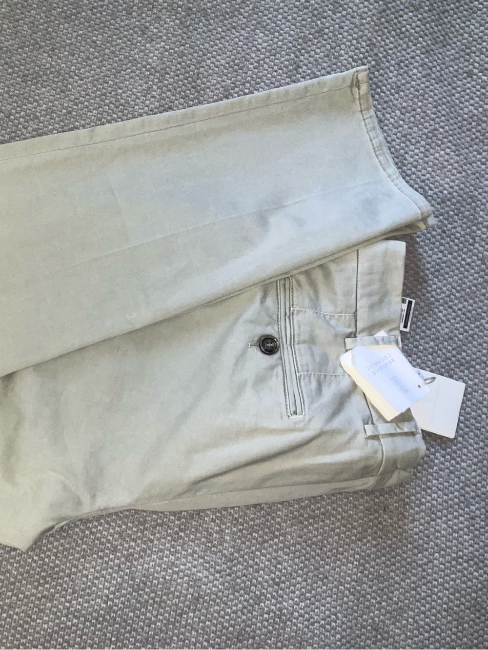 Brunello Cucinelli Light Beige Cotton Chinos, 100% cotton
Size 36